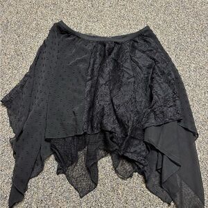 Urban Outfitters Textured Black Asymmetrical Skirt